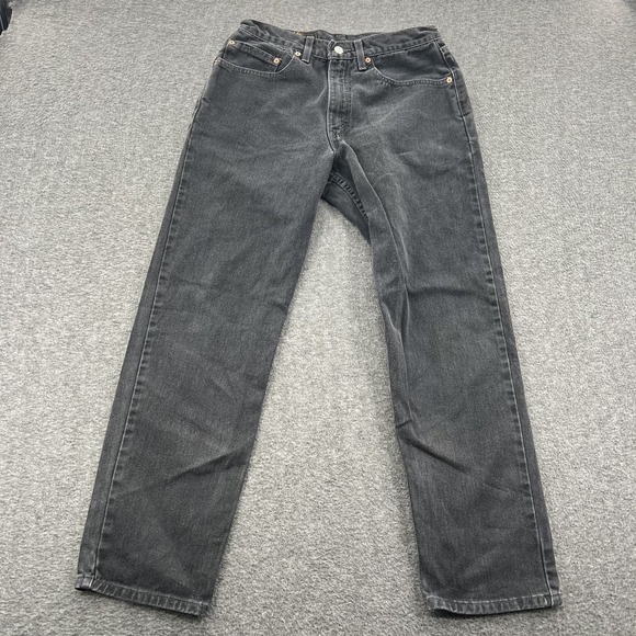 Levis 550 Jeans Mens FITS 29 x 30 Black Relaxed Fit USA Made Y2K Red Tab EUC - Picture 1 of 12